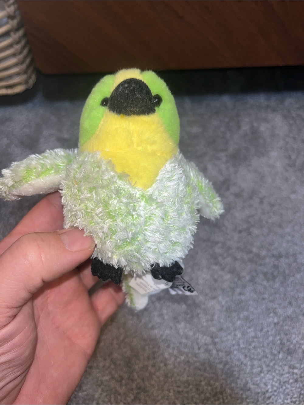 GANZ Green and Yellow Plush Bird Toy